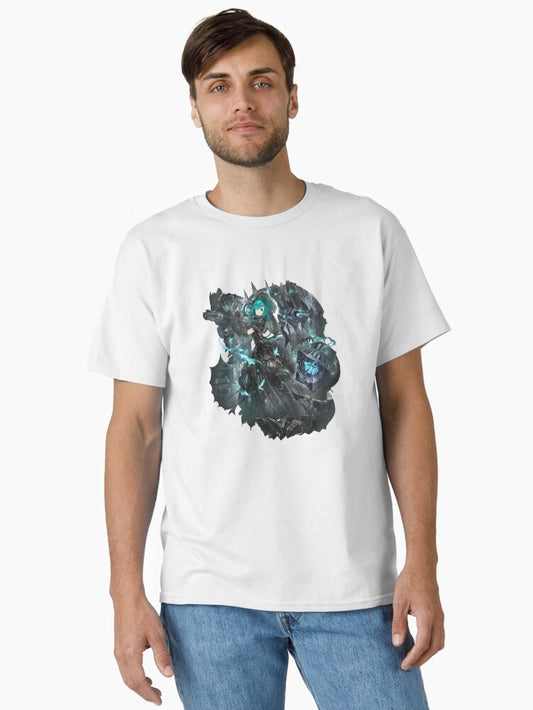 Gothic Mecha Girl - Dark Fantasy Anime Warrior Classic T-Shirt