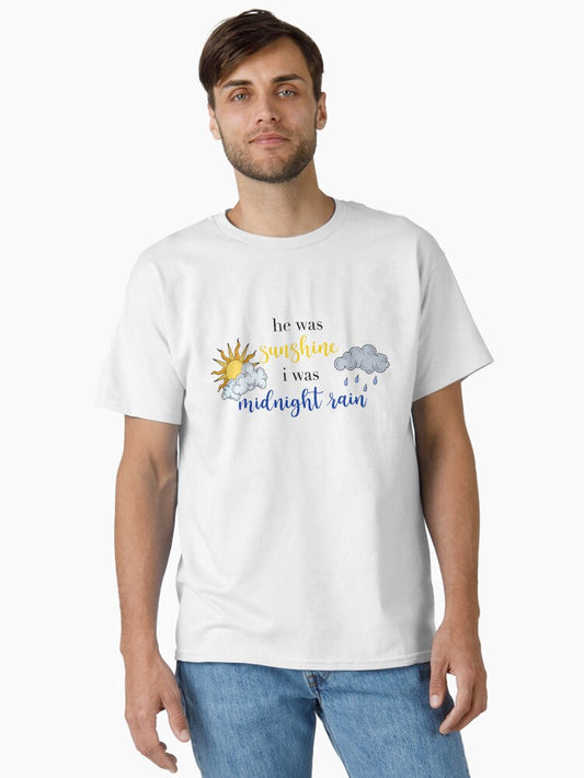 He was sunshine I was midnight rain | Midnight Rain lyrics Taylor Swift Classic T-Shirt Style001