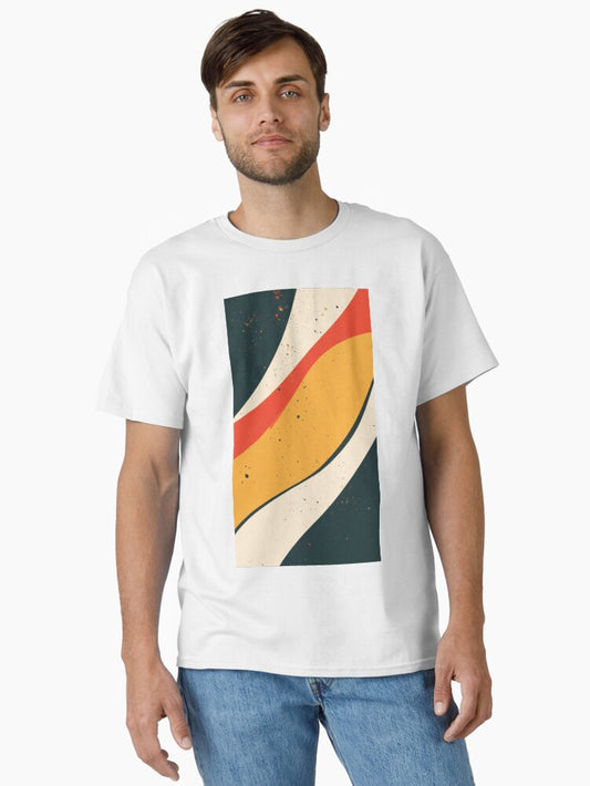Vivid waves on dark backdrop Classic T-Shirt