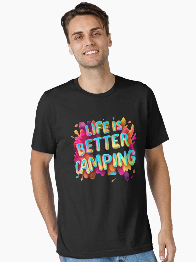 Life Is Better Camping, Colorful Designed Essential T-Shirt Style001