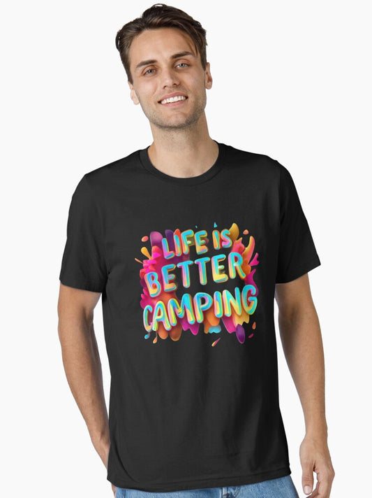 Life Is Better Camping, Colorful Designed Essential T-Shirt Style001