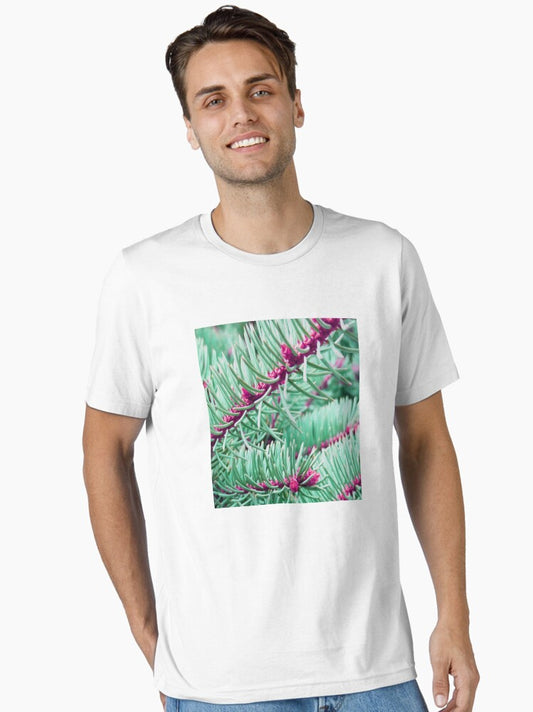 Green And Pink Pine Needles Essential T-Shirt