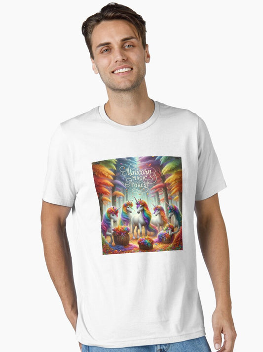 Unicorn Colorful Magic Forest Essential T-Shirt