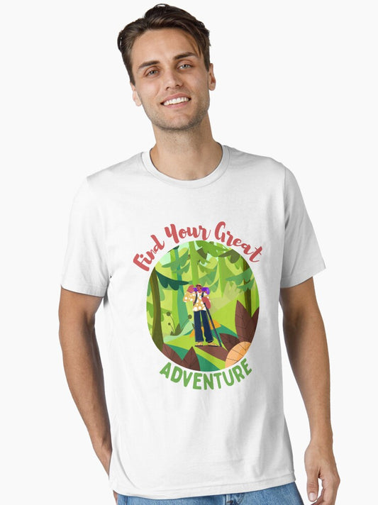 forest adventure background colorful cartoon sketch Essential T-Shirt