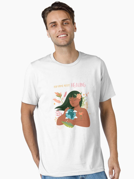 Our Planet of Flowers Needs Healing Save Mother Earth Essential T-Shirt