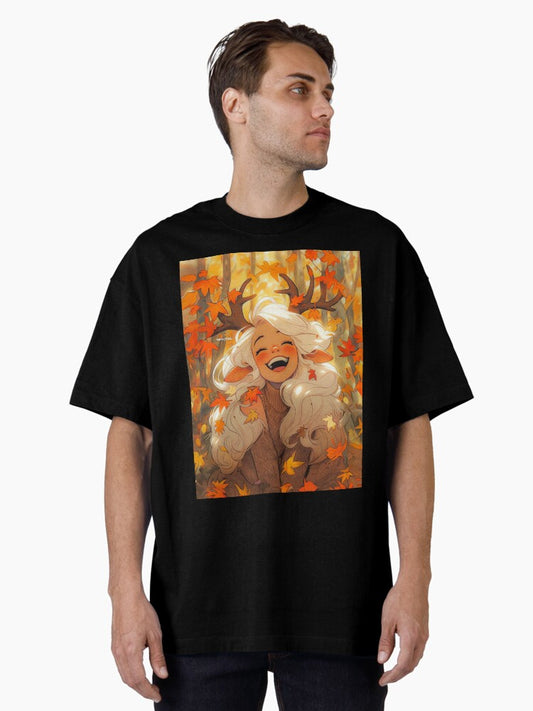 Autumn's Embrace Oversized T-Shirt