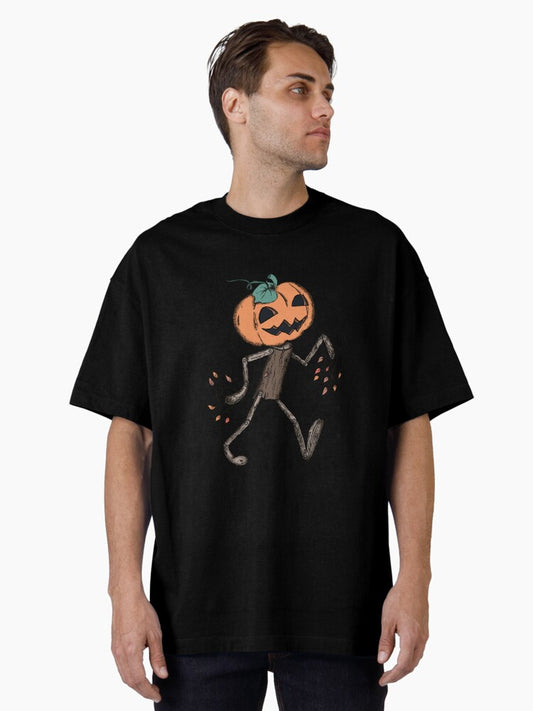Pumpkin Head Wood Spirit Oversized T-Shirt