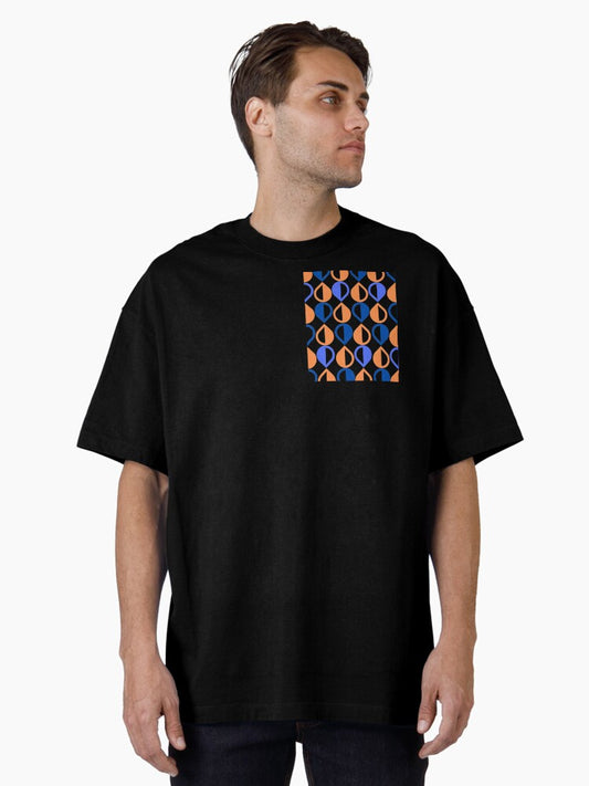 Mid Century Modern Teardrop Graphic Oversized T-Shirt