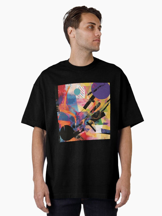 Melodic Hues of Abstraction Oversized T-Shirt