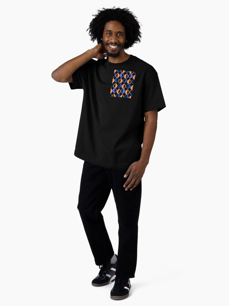 Mid Century Modern Teardrop Graphic Oversized T-Shirt