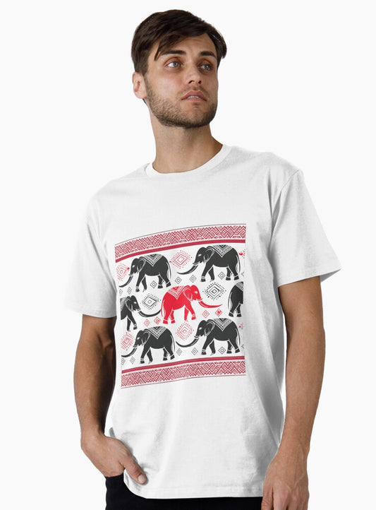 Elephant graphic patterns bring the spirit of Southeast Asia with you. Premium T-Shirt