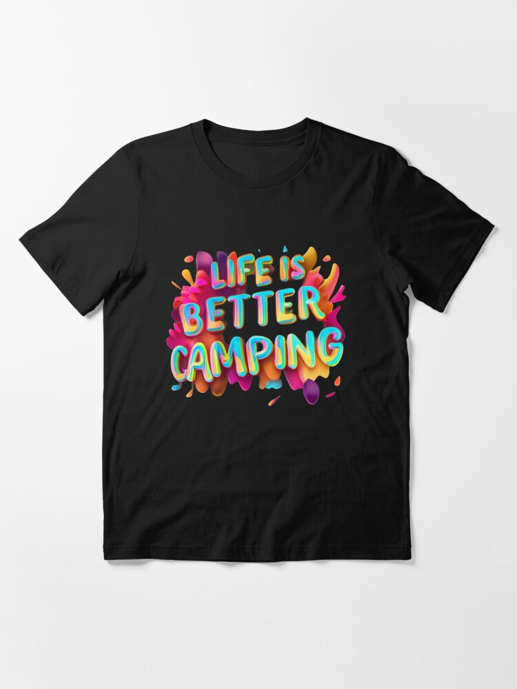 Life Is Better Camping, Colorful Designed Essential T-Shirt Style001